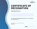Recognition Certificate